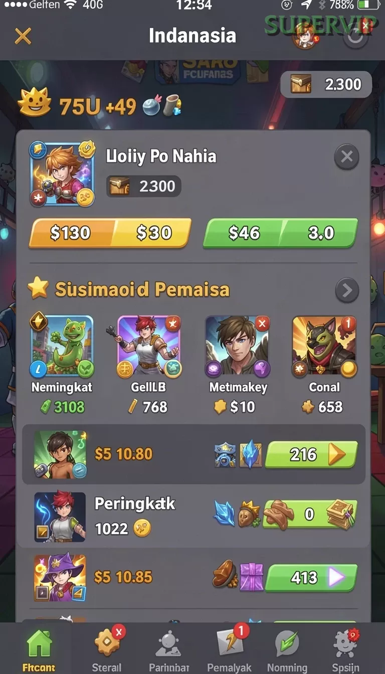 Cuplikan layar IDA777 — halaman utama